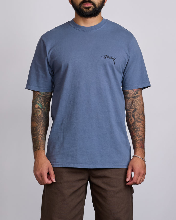 Stussy Serpent Pigment Dyed T-Shirt Navy