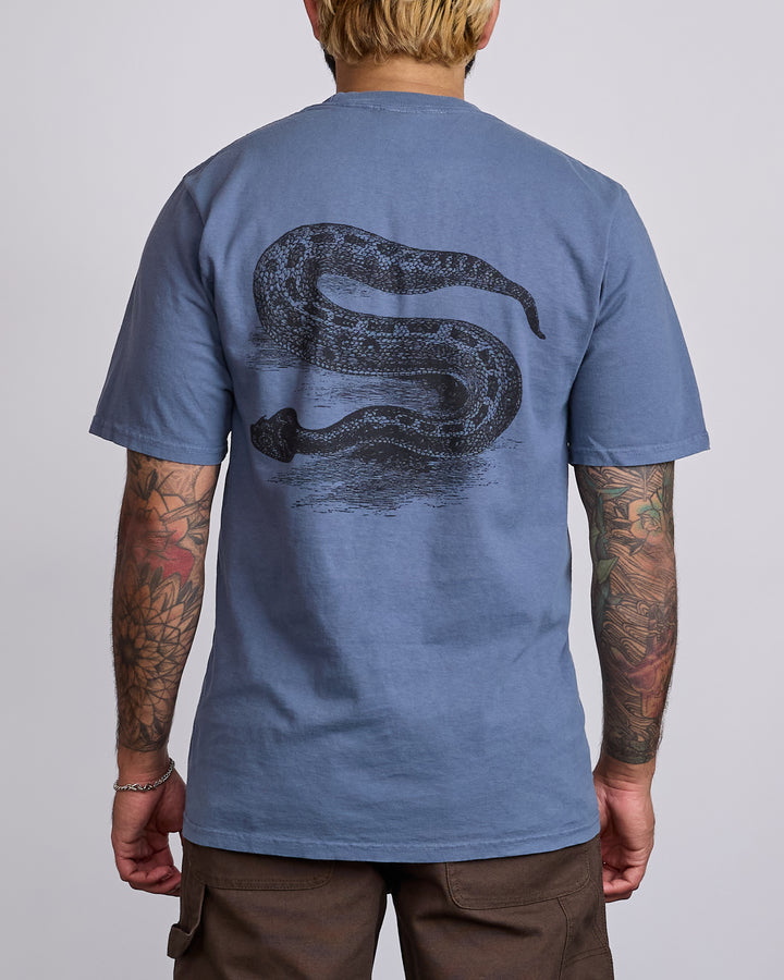 Stussy Serpent Pigment Dyed T-Shirt Navy