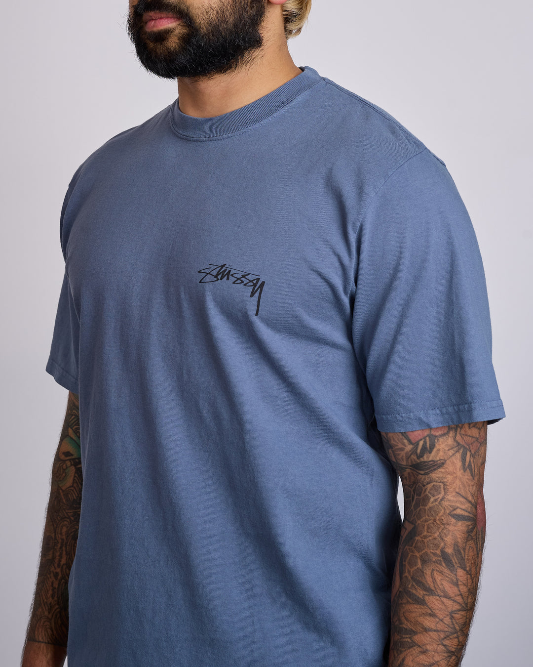 Stussy Serpent Pigment Dyed T-Shirt Navy