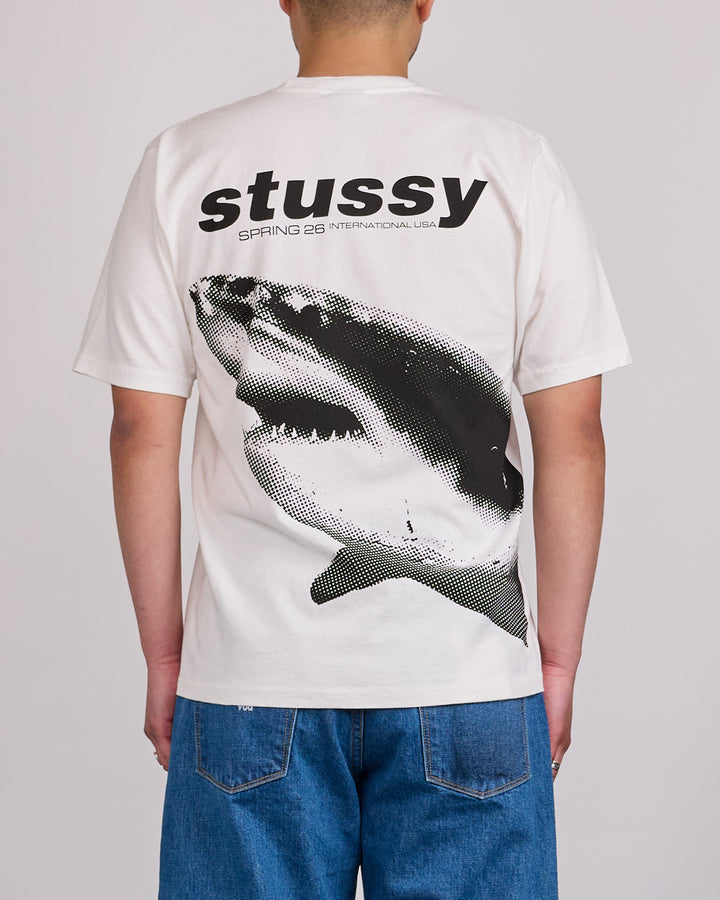 Stussy Shark Pigment Dyed T-Shirt Natural