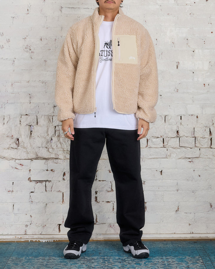 Stussy Sherpa Reversible Jacket Natural