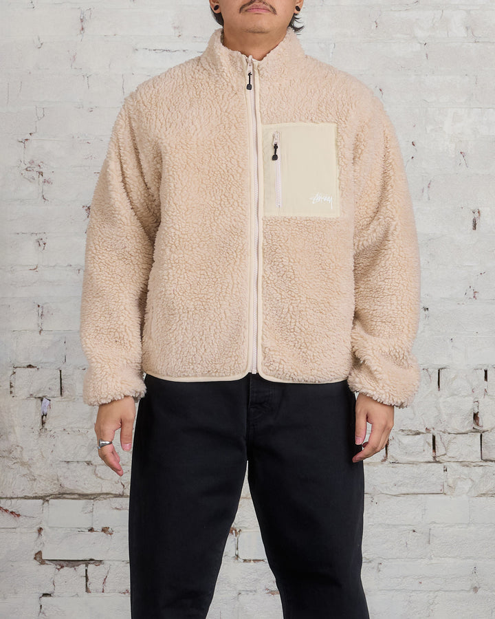 Stussy Sherpa Reversible Jacket Natural