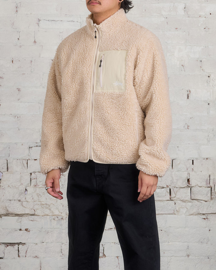 Stussy Sherpa Reversible Jacket Natural