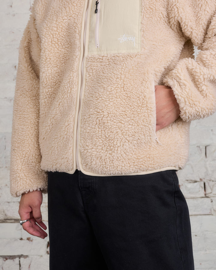 Stussy Sherpa Reversible Jacket Natural