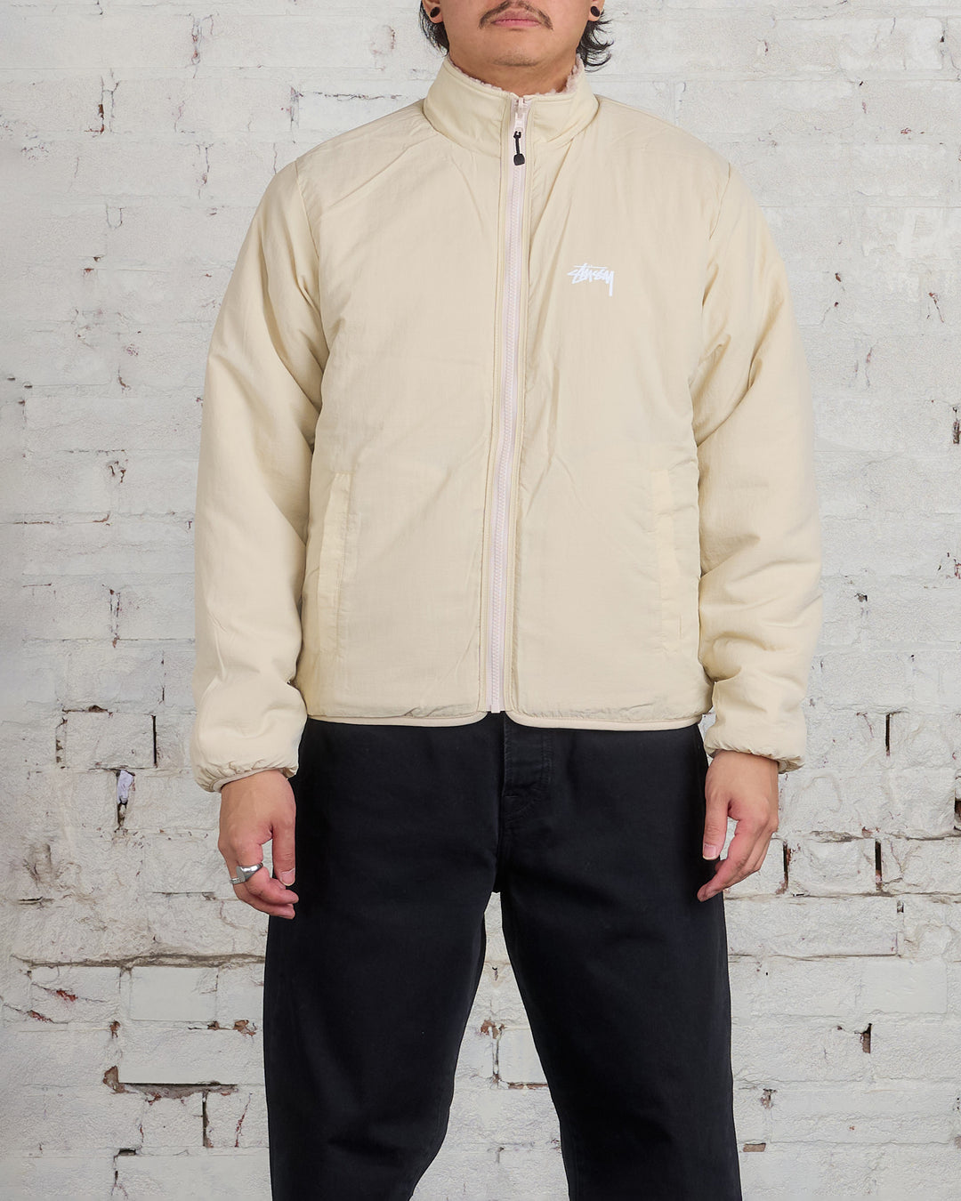 Stussy Sherpa Reversible Jacket Natural