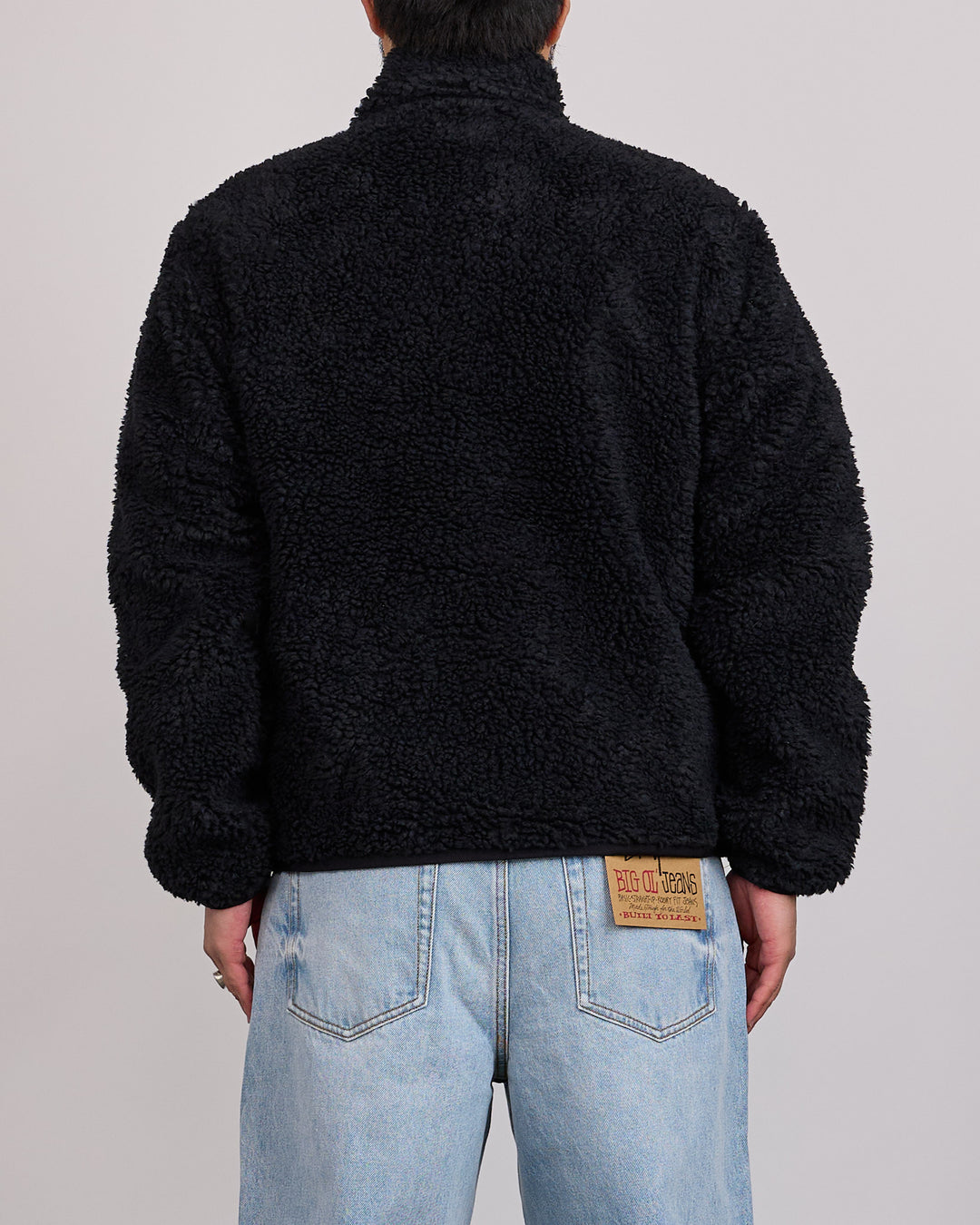 Stussy Sherpa Stand Collar Reversible Jacket Black