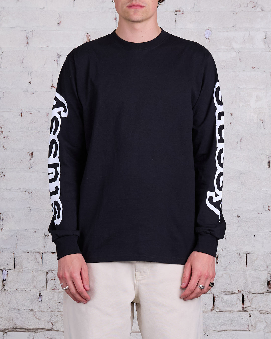 Stussy Sideways LS T-Shirt Black