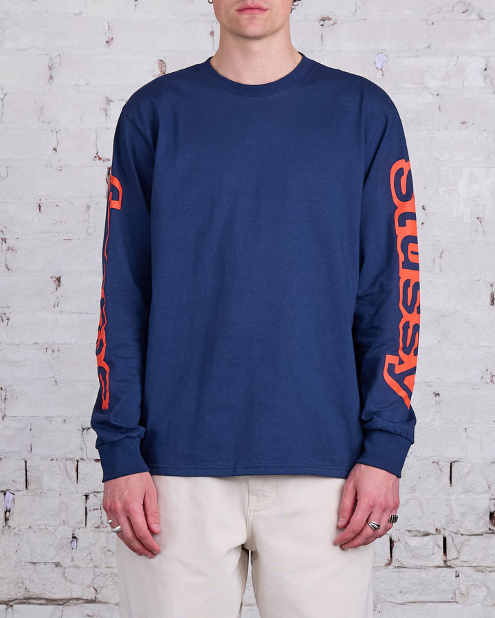 Stussy Sideways LS T-Shirt Navy