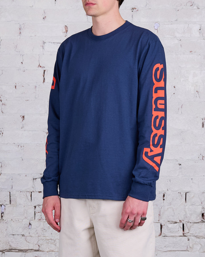 Stussy Sideways LS T-Shirt Navy