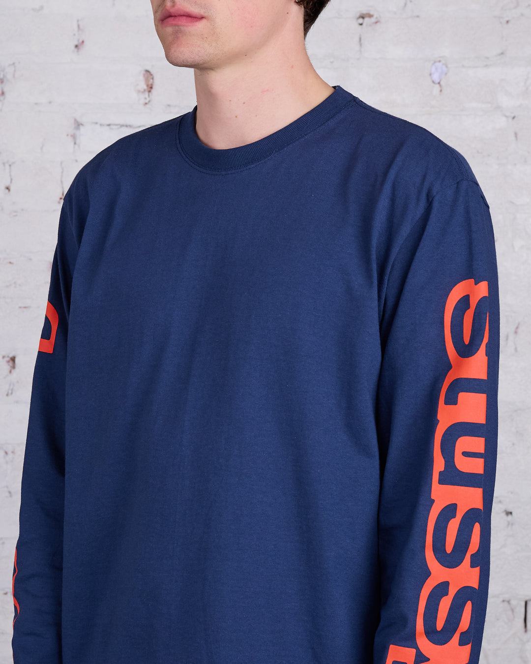 Stussy Sideways LS T-Shirt Navy