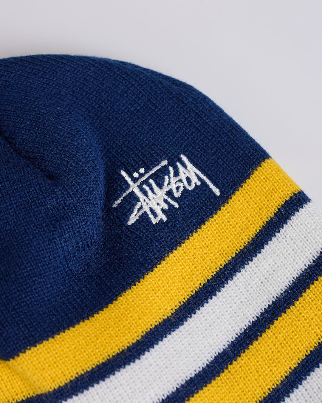 Stussy Skullcap Beanie Basic Striped Navy