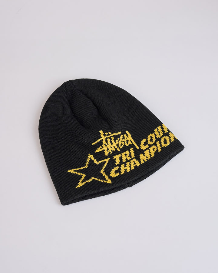 Stussy Skullcap Beanie Tri County Black