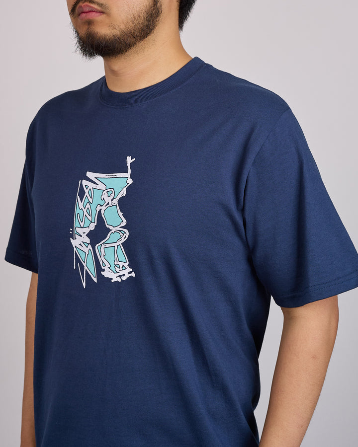 Stussy Smooth Sk8 T-Shirt Navy