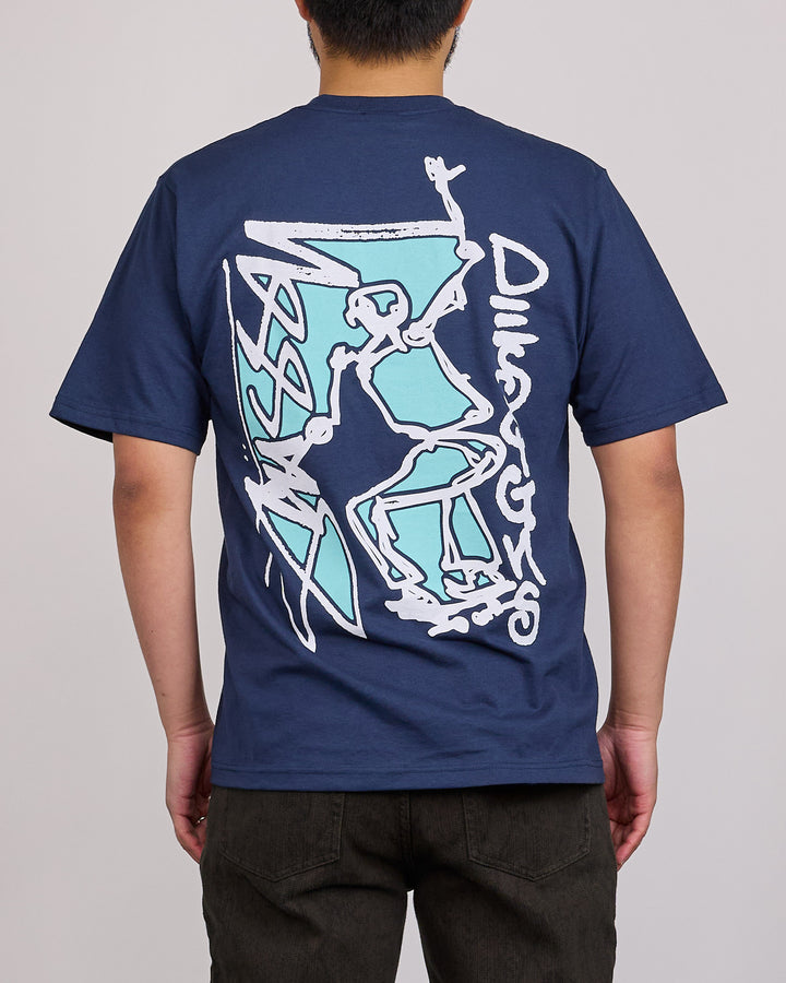 Stussy Smooth Sk8 T-Shirt Navy