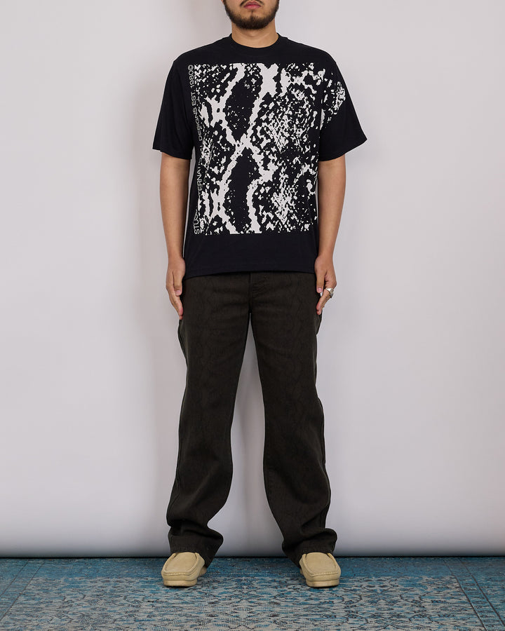 Stussy Snakeskin T-Shirt Black