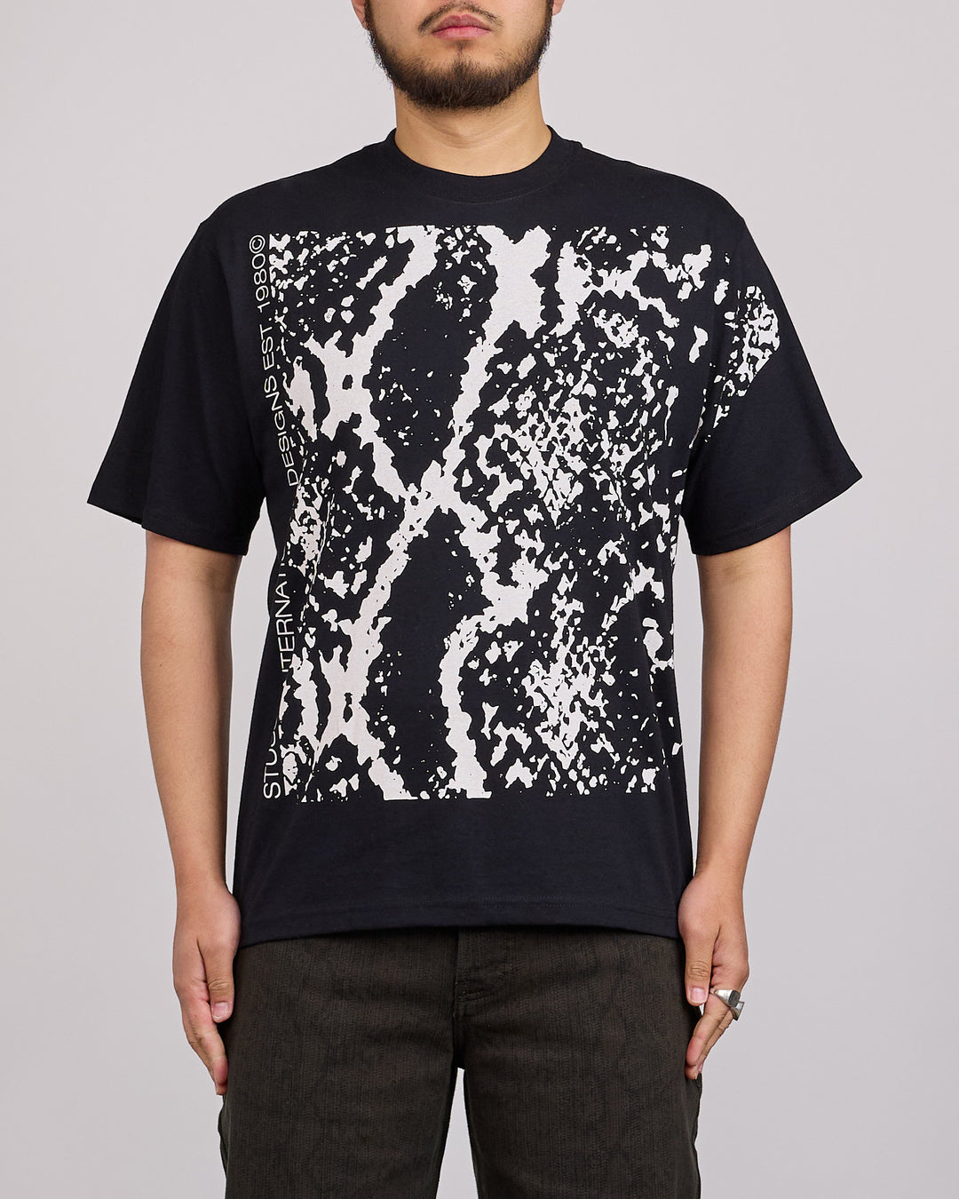 Stussy Snakeskin T-Shirt Black