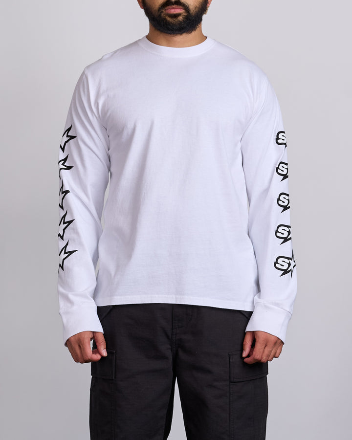 Stussy Speedway Long T-Shirt White