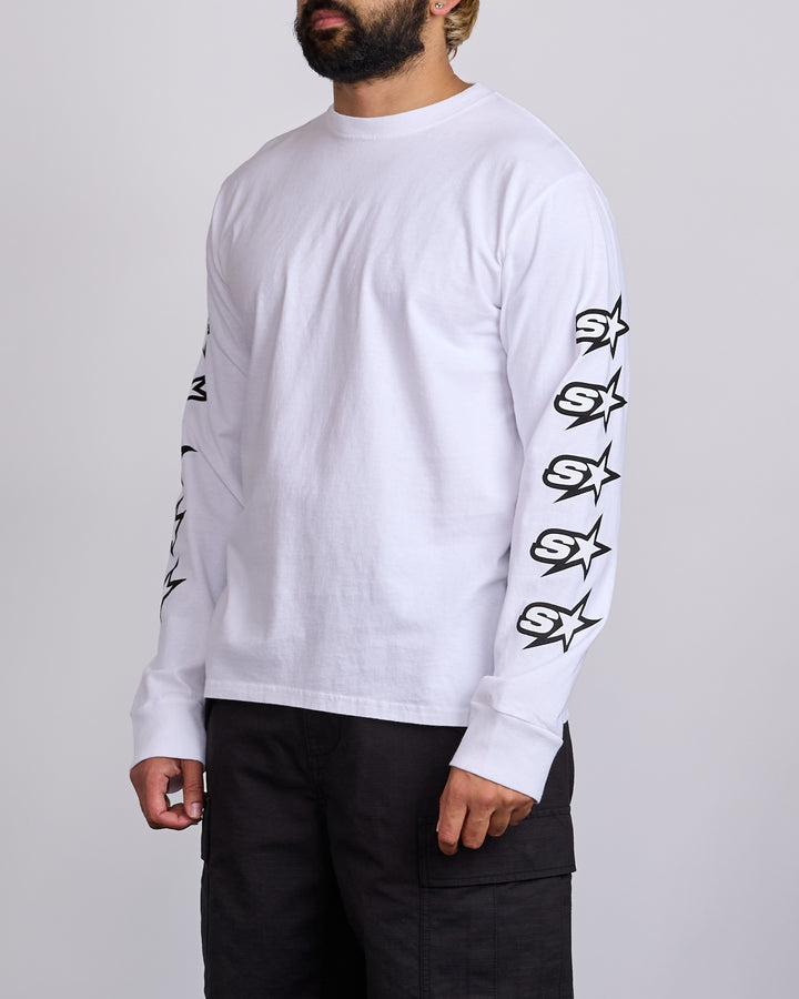 Stussy Speedway Long T-Shirt White