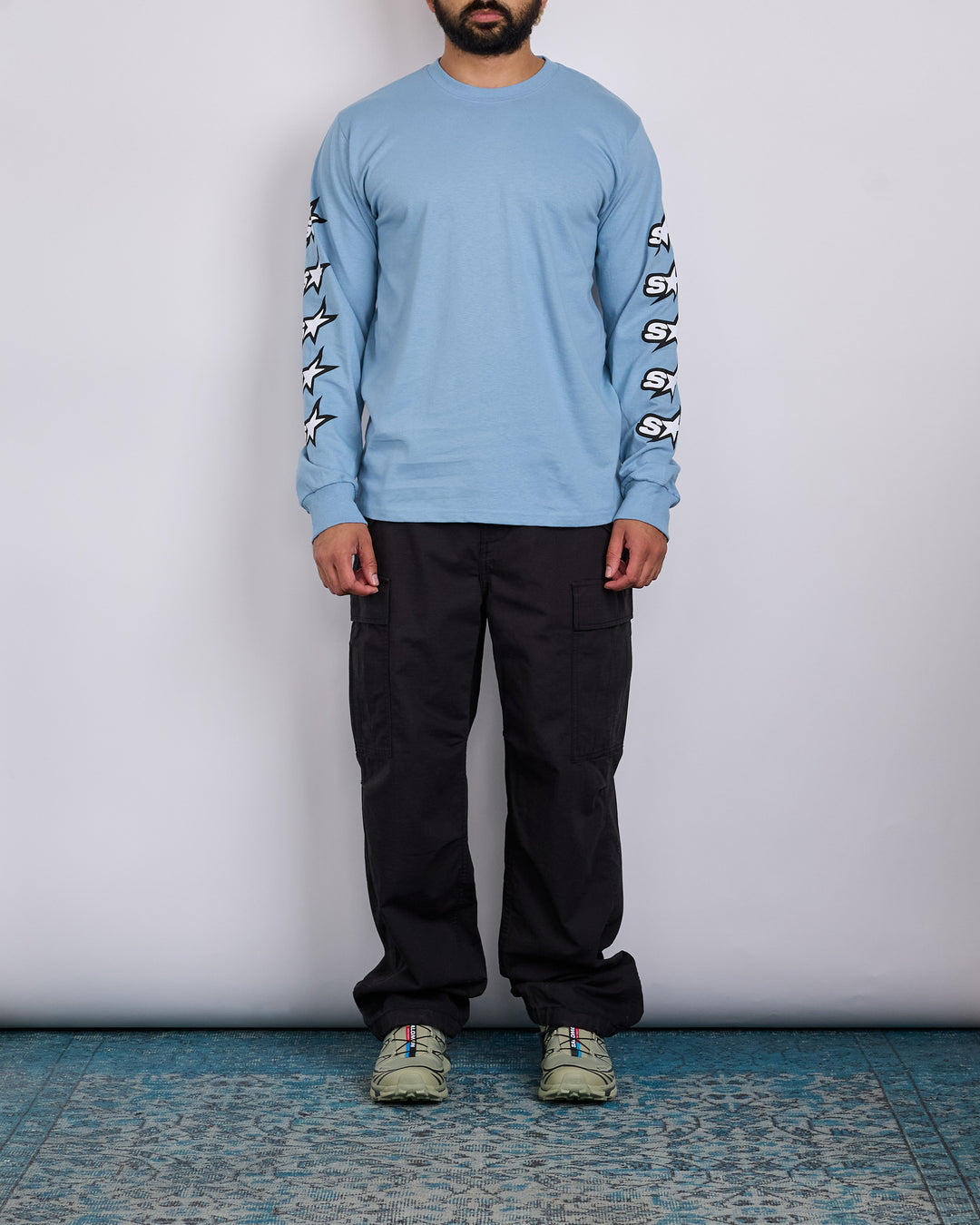 Stussy Speedway Longsleeve T-Shirt Slate