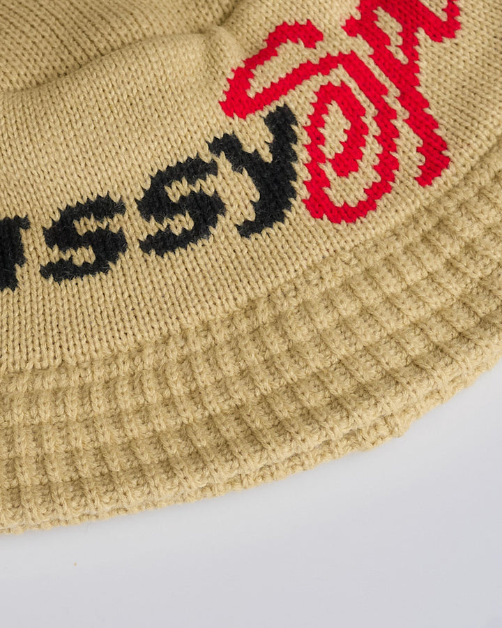 Stussy Sport Knit Bucket Hat Khaki