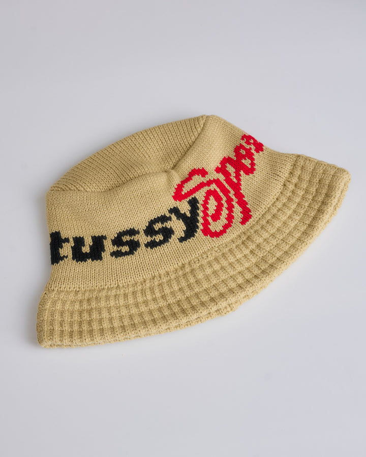 Stussy Sport Knit Bucket Hat Khaki