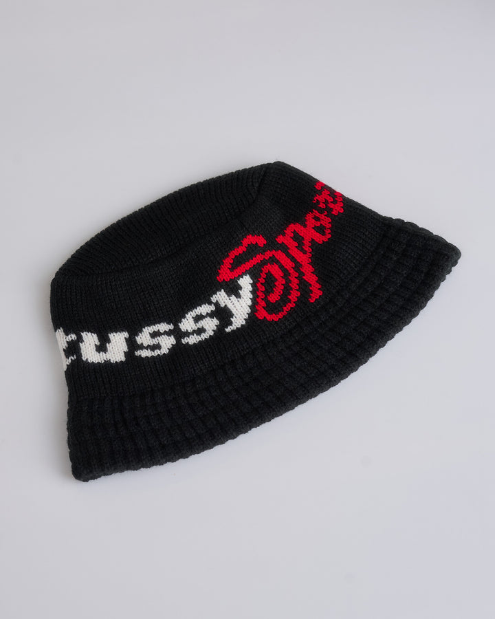 Stussy Sport Knit Bucket Hat Black