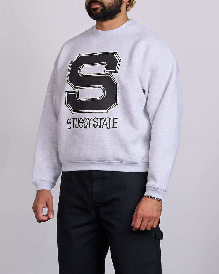 Stussy State Crewneck Ash Heather