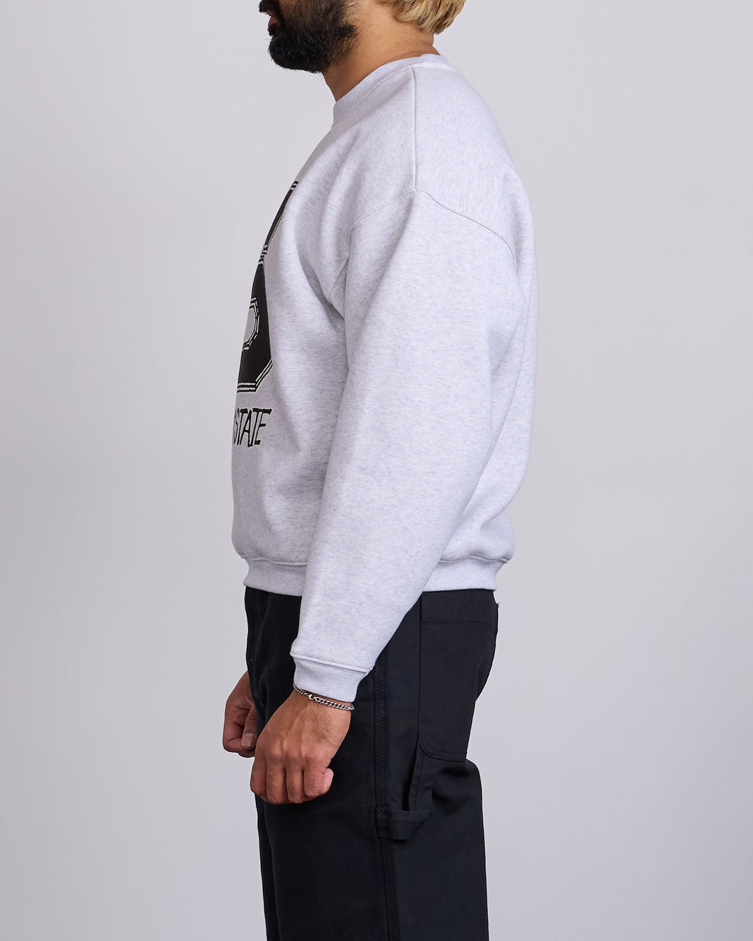 Stussy State Crewneck Ash Heather