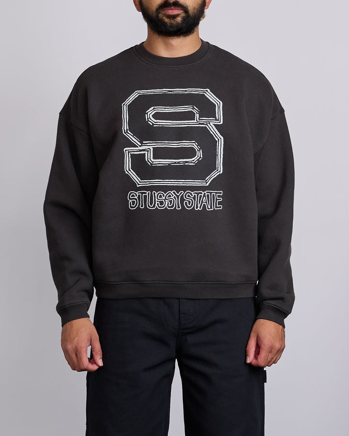 Stussy State Crewneck Black