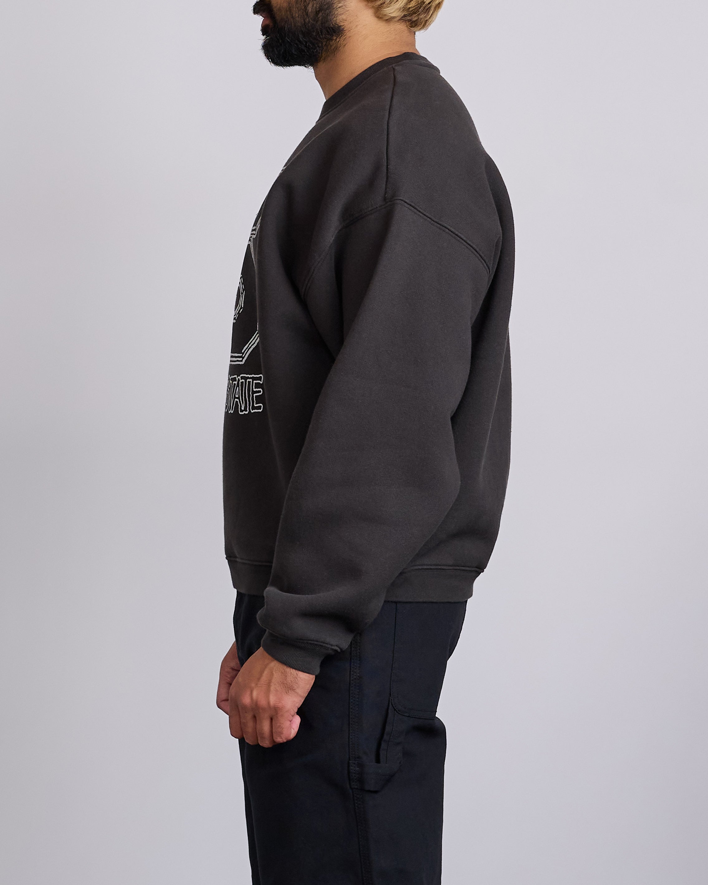 Stussy State Crewneck Black – LESS 17