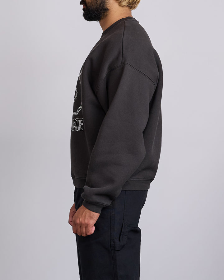 Stussy State Crewneck Black