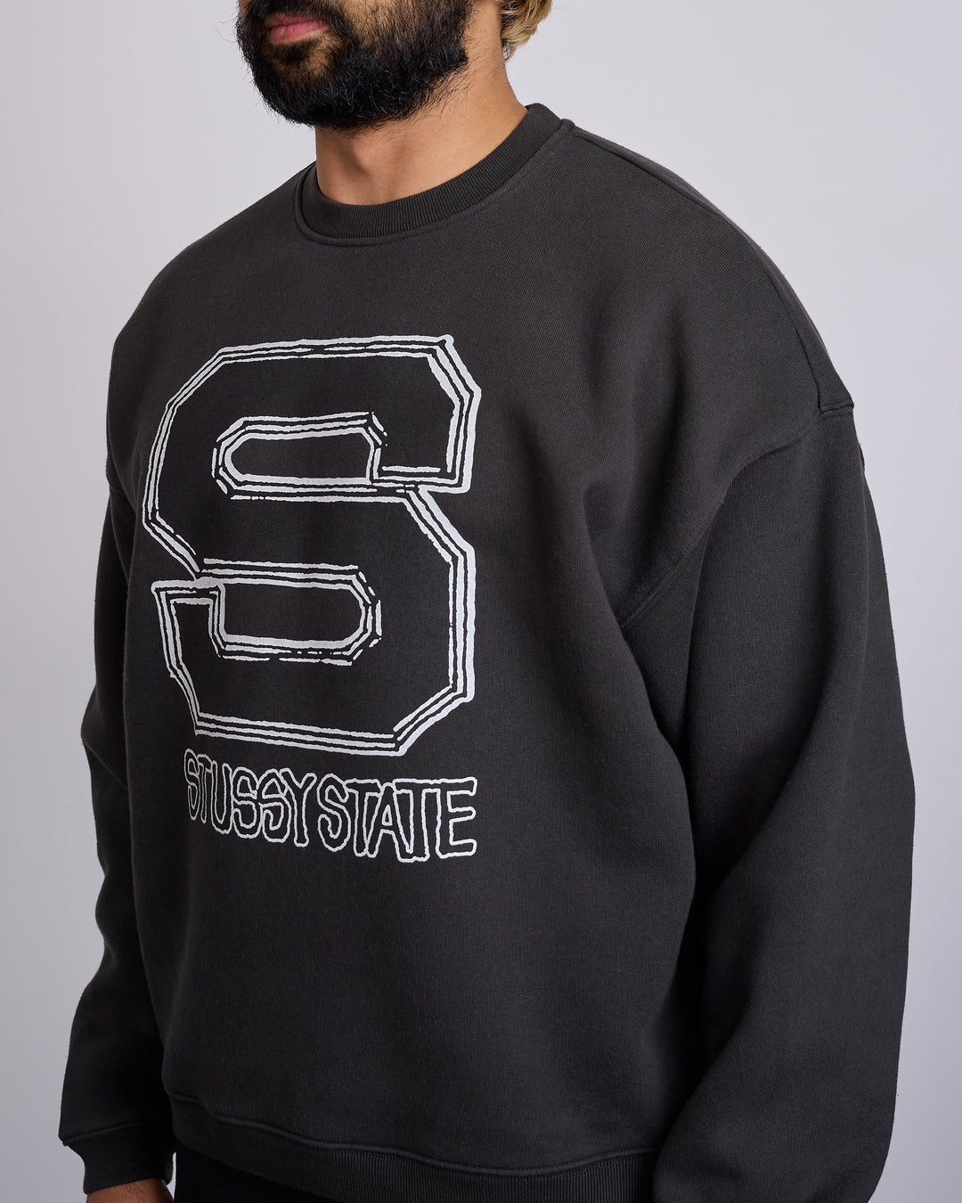 Stussy State Crewneck Black