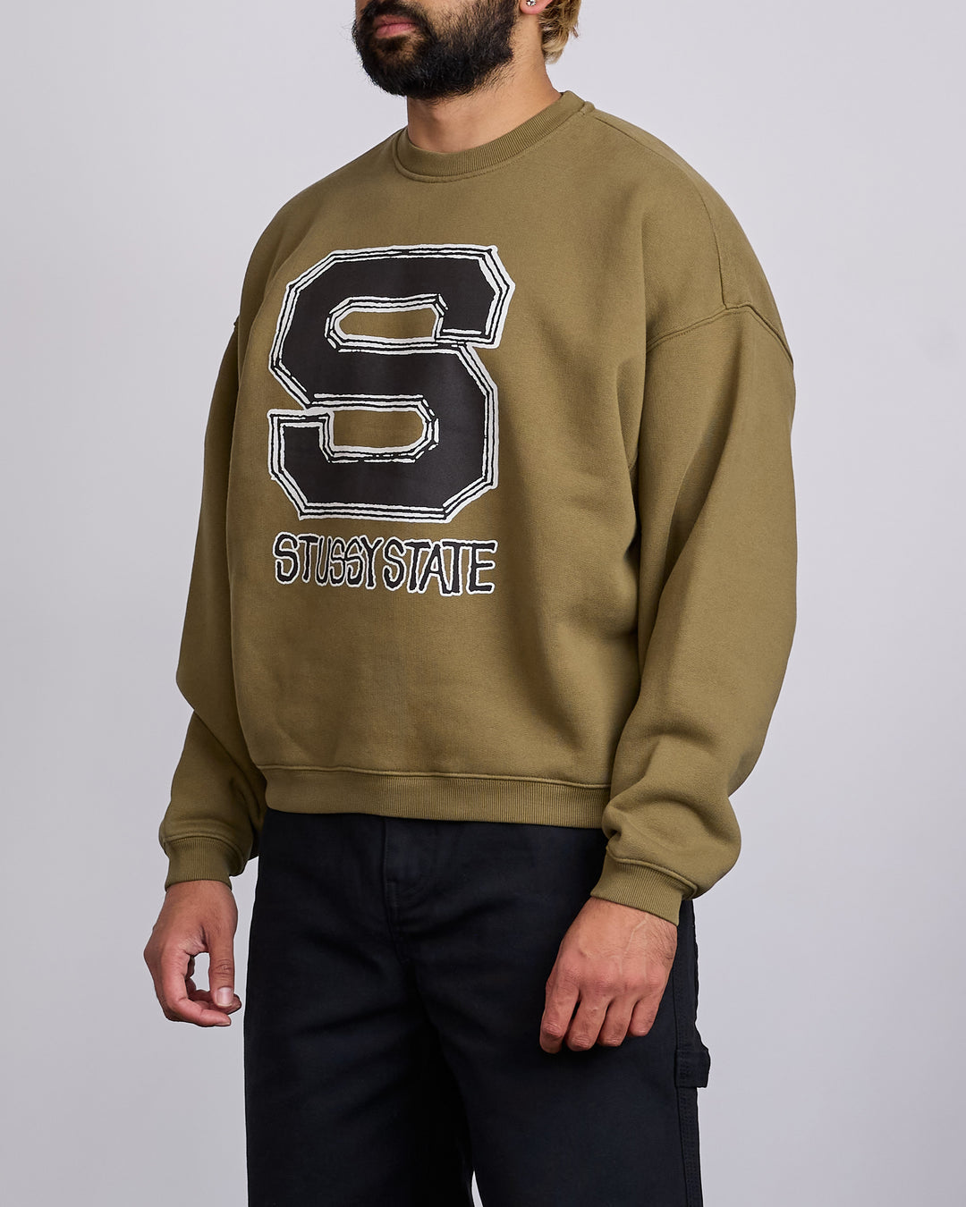 Stussy State Crewneck Olive