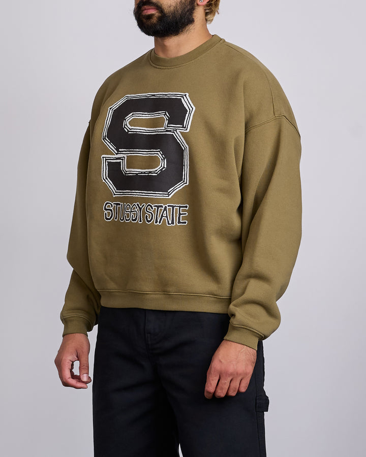 Stussy State Crewneck Olive