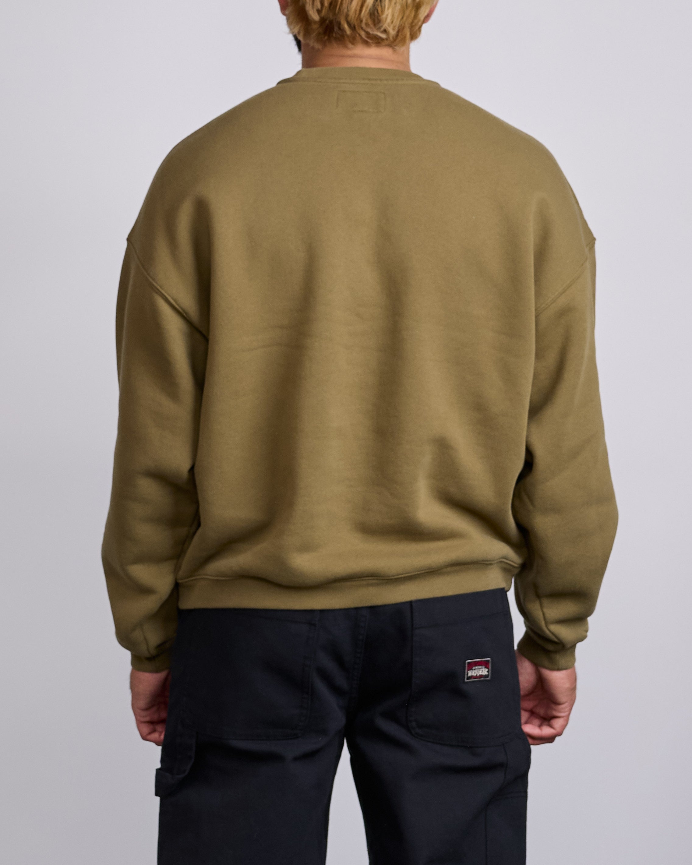 Stussy State Crewneck Olive – LESS 17