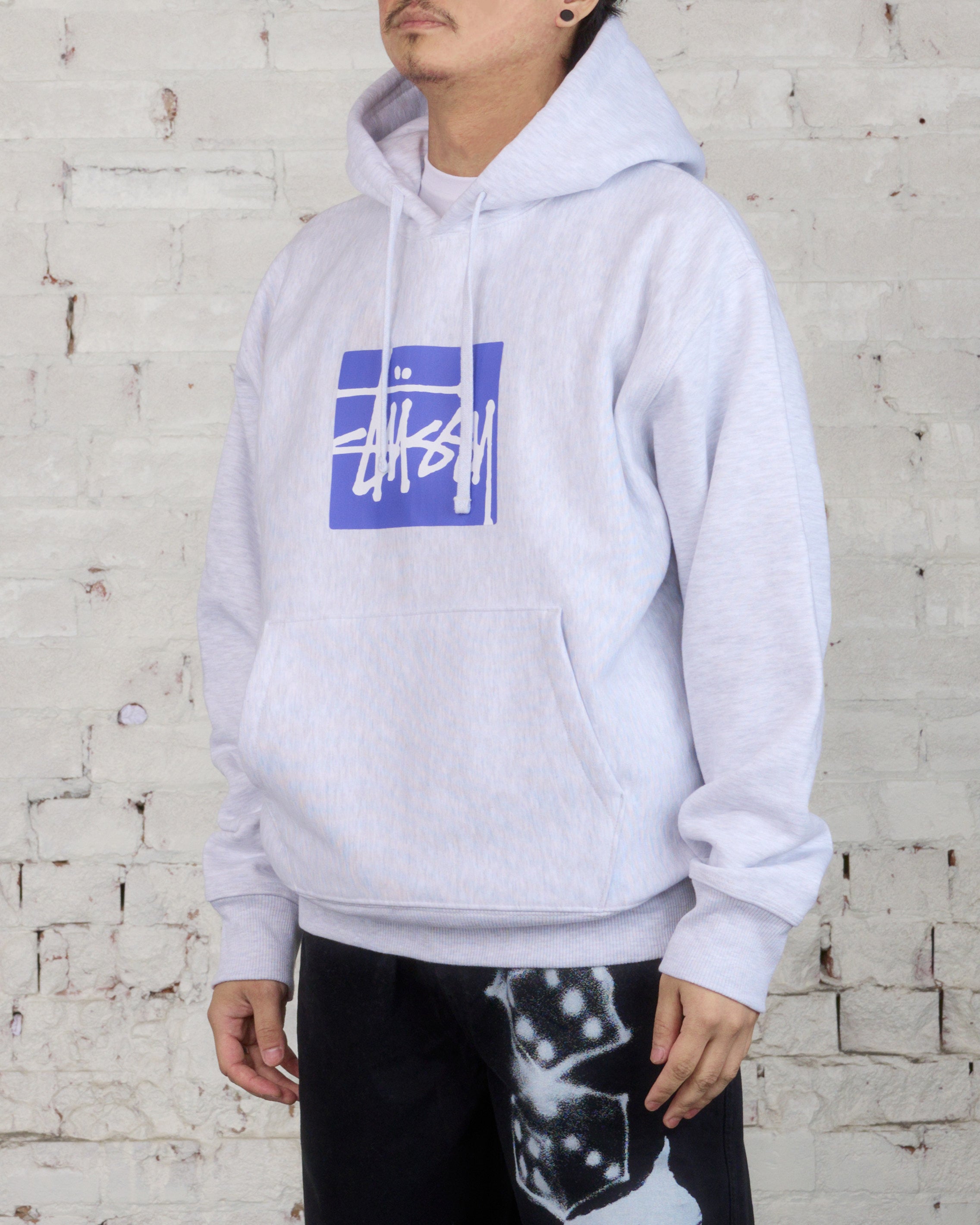 Stussy Stock Box Hooded Sweatshirt Ash Heather – LESS 17