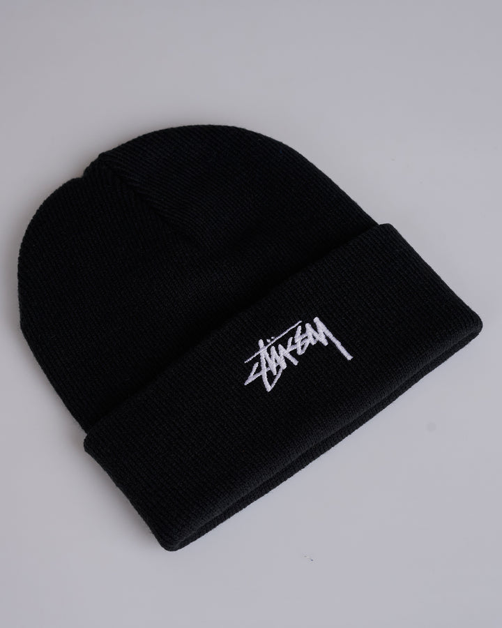 Stussy Stock Cuff Beanie Black