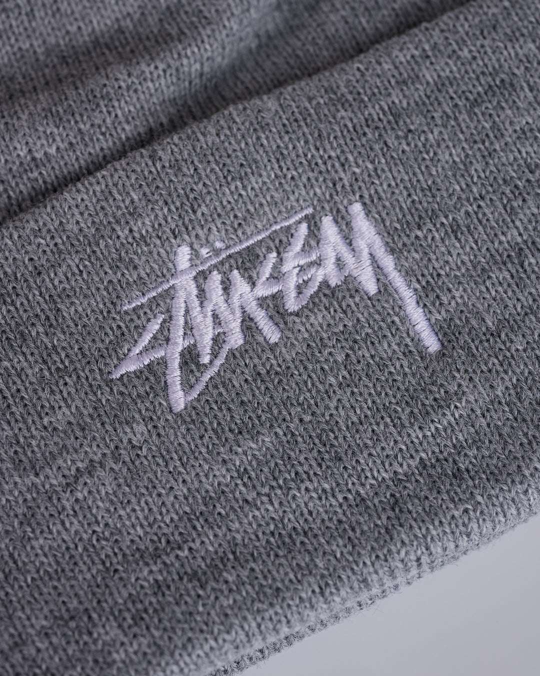 Stussy Stock Cuff Beanie Grey Heather
