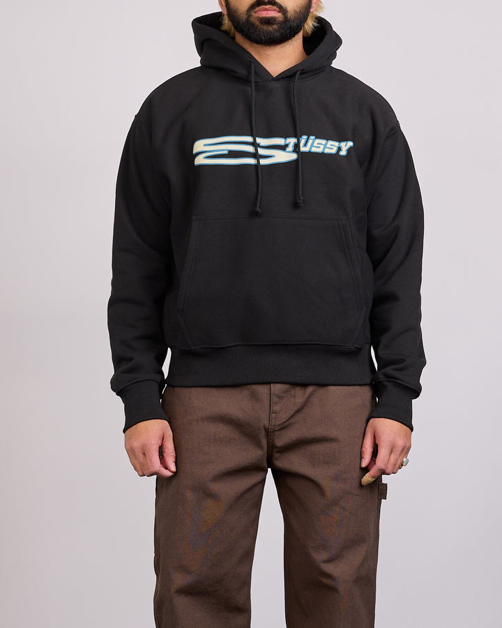 Stussy Stretch Hooded Sweatshirt Black