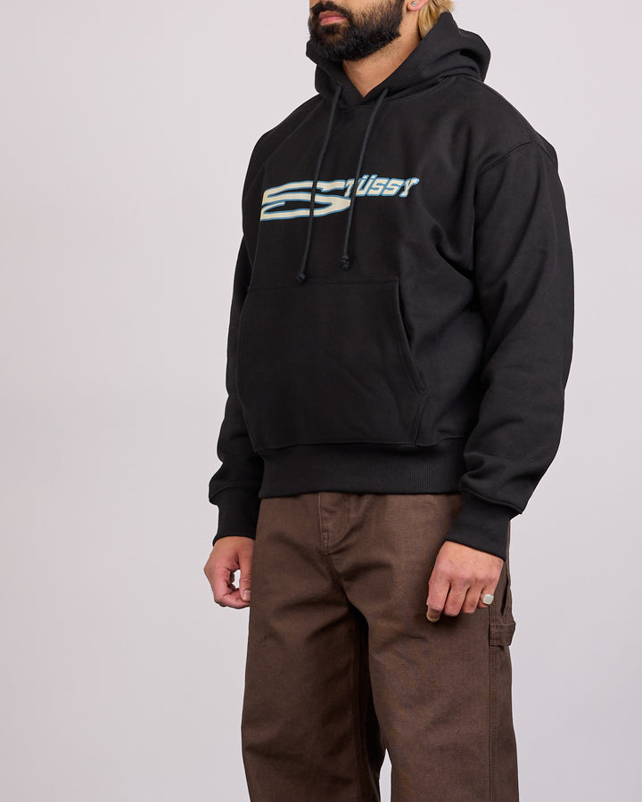 Stussy Stretch Hooded Sweatshirt Black