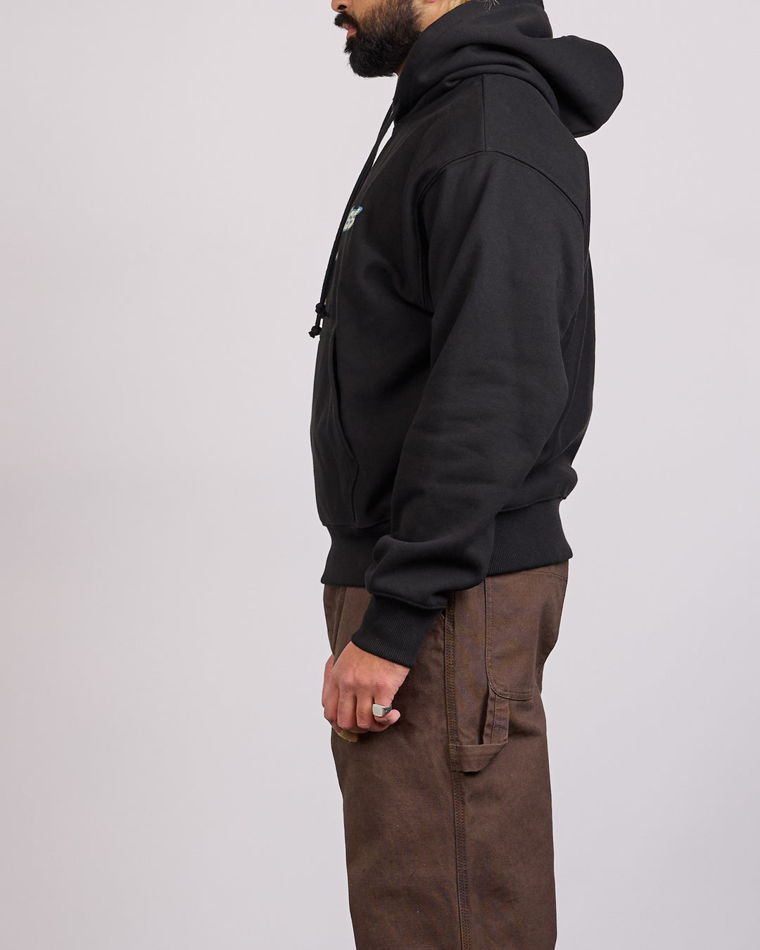 Stussy Stretch Hooded Sweatshirt Black