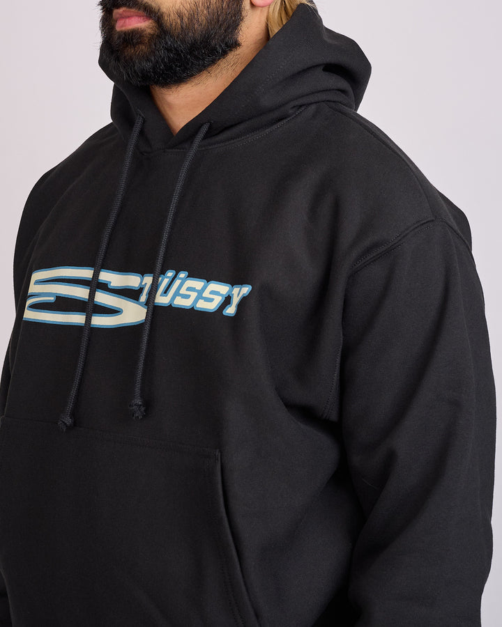 Stussy Stretch Hooded Sweatshirt Black