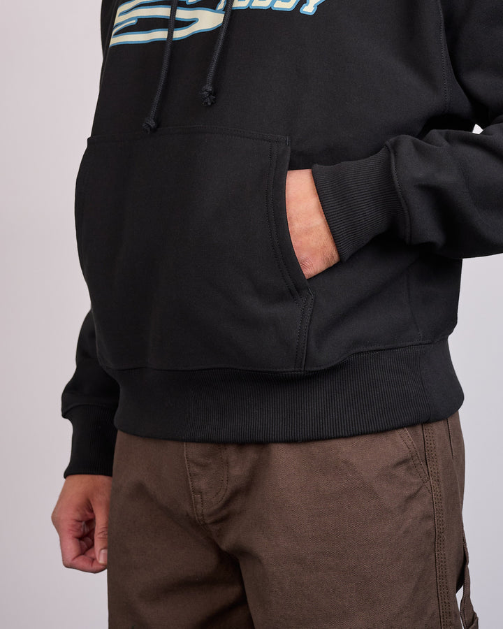 Stussy Stretch Hooded Sweatshirt Black