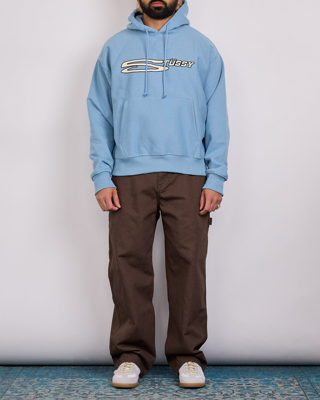 Stussy Stretch Hooded Sweatshirt Slate