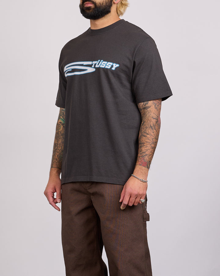 Stussy Stretch Pigment Dyed T-Shirt Faded Black