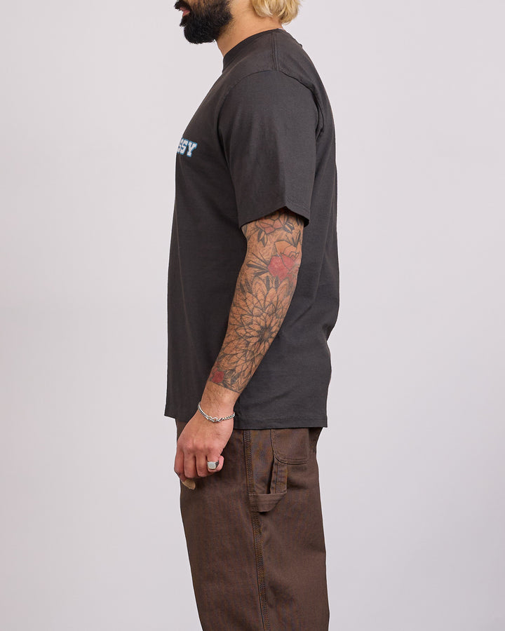 Stussy Stretch Pigment Dyed T-Shirt Faded Black