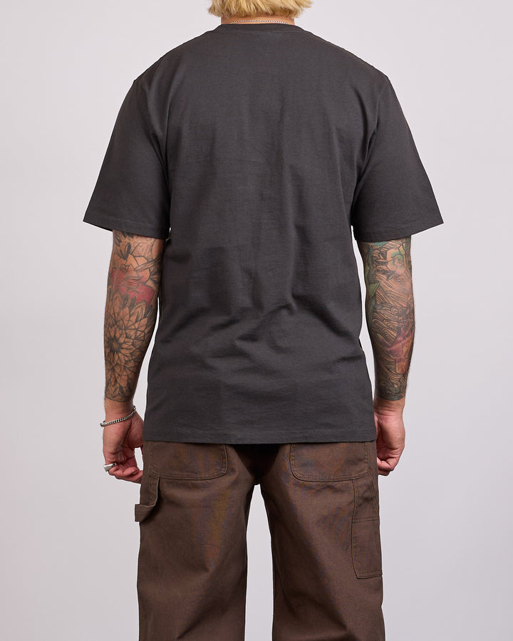 Stussy Stretch Pigment Dyed T-Shirt Faded Black