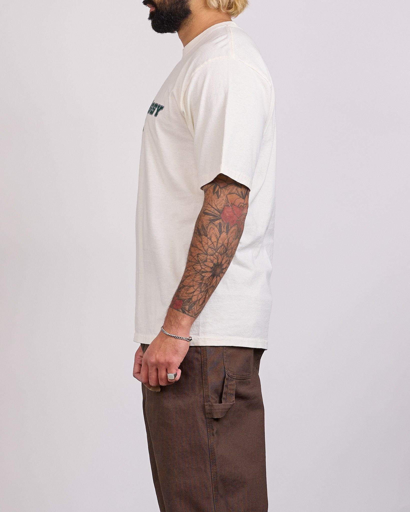 Stussy Stretch Pigment Dyed T-Shirt Natural – LESS 17