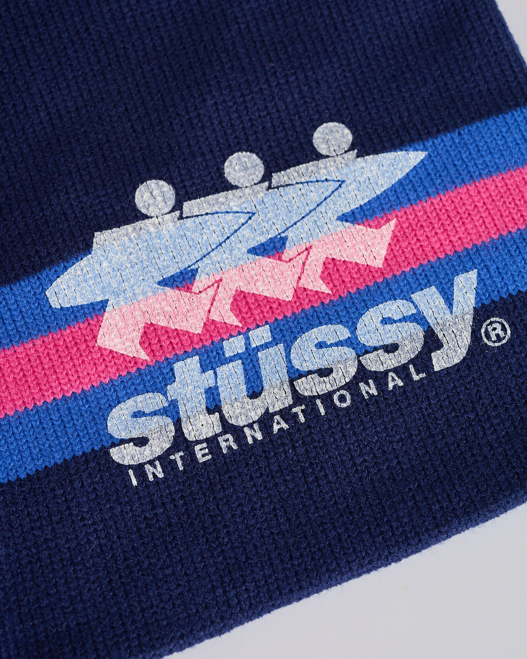 Stussy Stripe Ski Beanie Navy