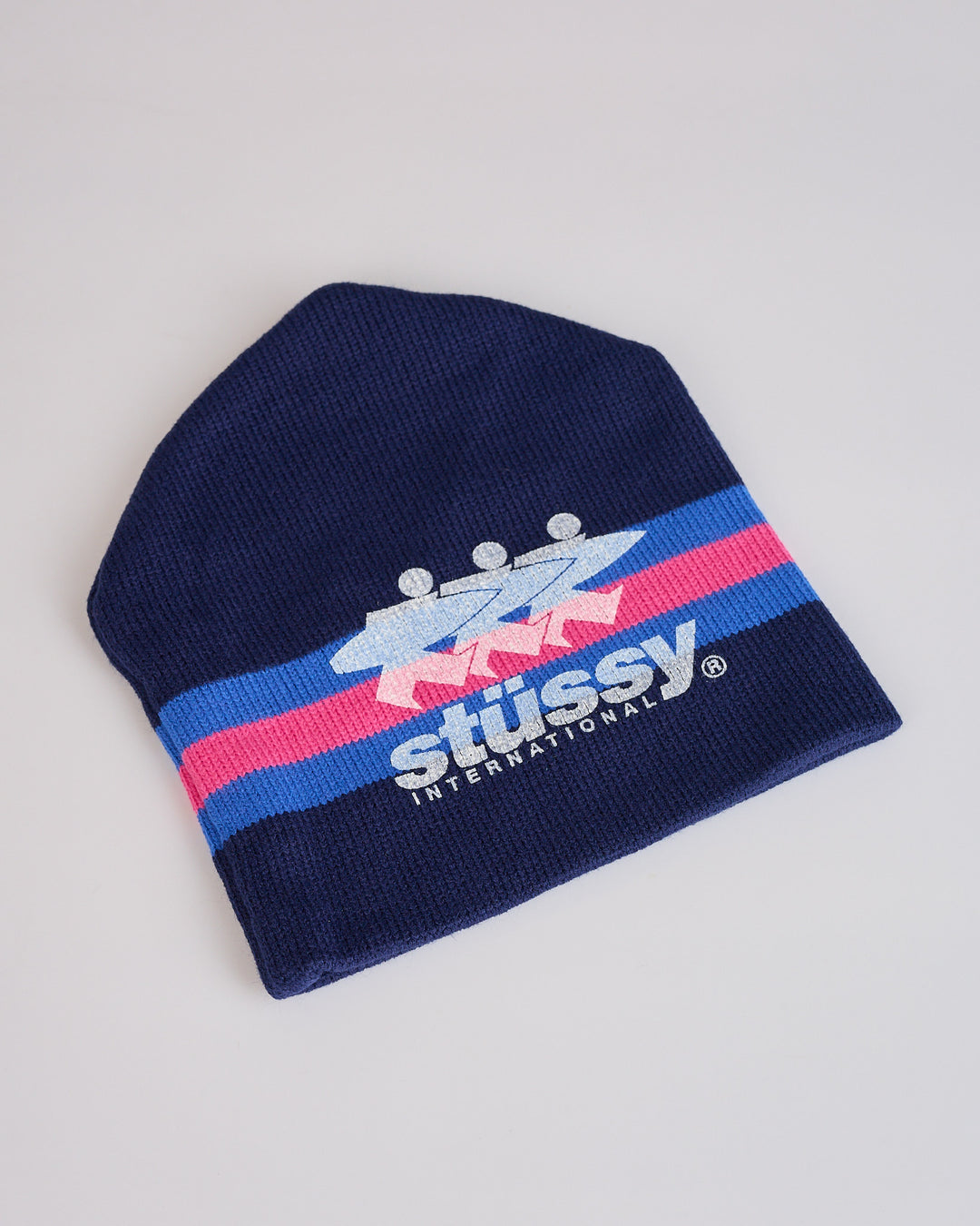 Stussy Stripe Ski Beanie Navy